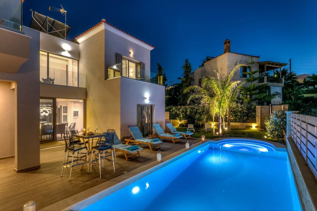 Superior Villa Marina Mare Sauna Hammam Nea Kydonia  Luaran gambar