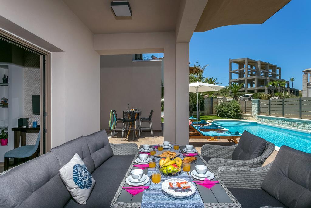 Superior Villa Marina Mare Sauna Hammam Nea Kydonia  Luaran gambar